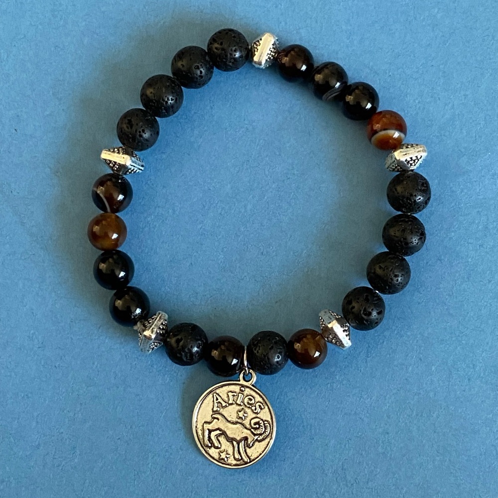 Handmade Oil Diffuser Bracelet with agate stones